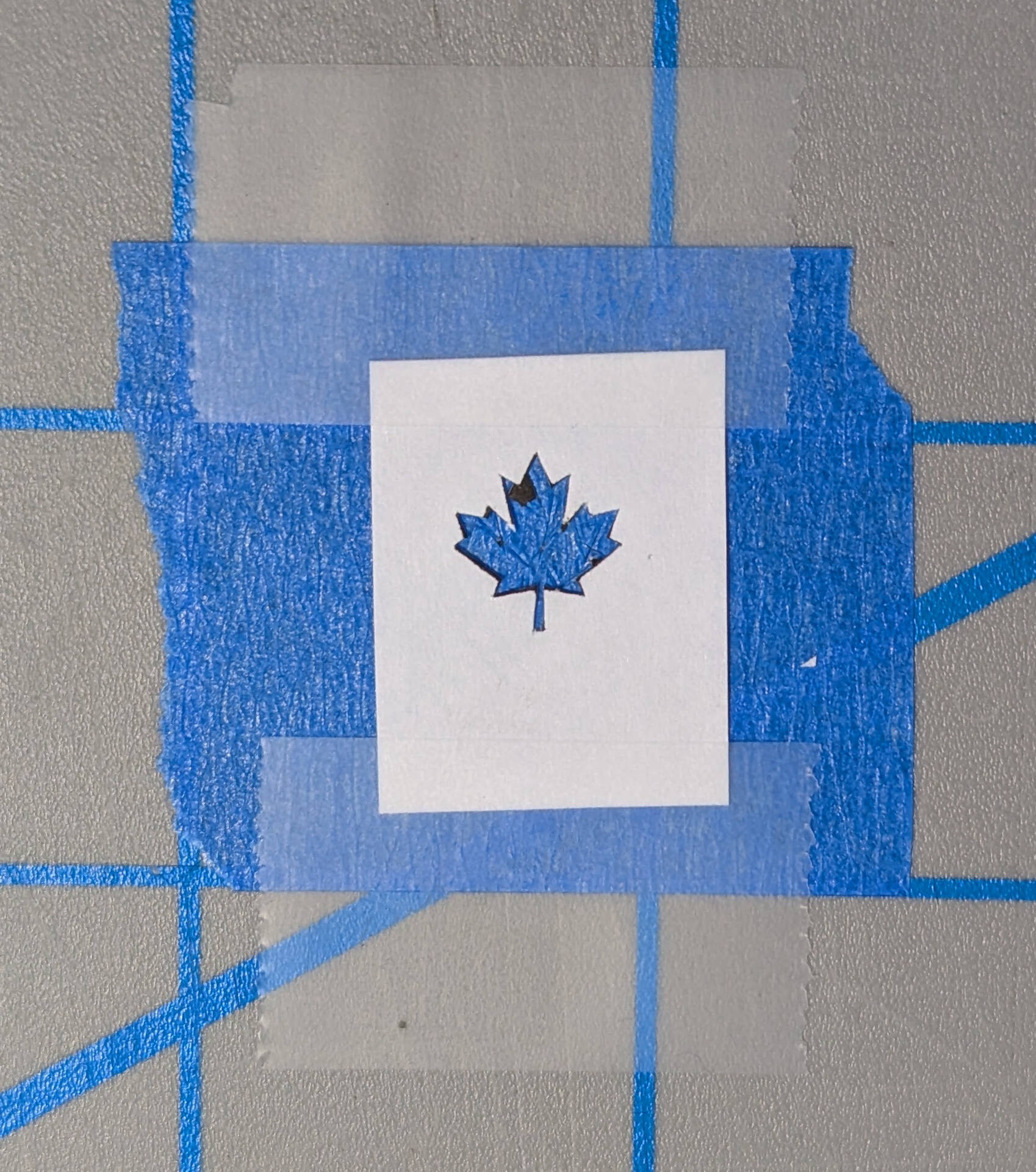stencil cut out of the paper